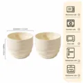 Lot de 6 bols à riz en céramique, bols à céréales empilables de 4,5 pouces au design rainuré - Bols à riz de 4,5 pouces, lot de 6