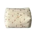 Cute bear print cosmetic bag large capacity travel wash bag with cute bow decoration - Red Scarf Bear