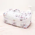 Quilted floral cosmetic bag hair styling tool storage portable travel organizer case - Polka Dot Multifunctional Hair Care Makeup Storage