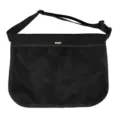 Black mesh golf ball retrieval waist bag with adjustable strap and secure zipper closure. - 8-Ball Style / Black