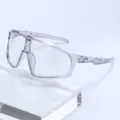 Clear frame sports cycling sunglasses windproof outdoor wind shield UV protection eyewear - Clear Grey Frame Photochromic Grey Lens