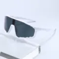 White frame cycling sunglasses sports outdoor windproof uv protection unisex eyewear - Matte White Frame Grey Lens