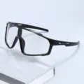Unisex Cycling Sunglasses Sports Windproof UV Protection Eyewear Black Frame Clear Lens - Matte Black Frame Photochromic Grey Lens