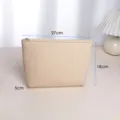 Simple corduroy cosmetic bag portable travel makeup pouch large capacity storage bag. - Milky White Corduroy Large Cosmetic Bag