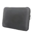 Dark grey laptop sleeve protective case with zipper for daily office commuting use. - 14 Inch Single Layer / Black