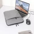 Gray laptop sleeve bag case with zipper pocket, protective computer pouch for notebook 14 inch. - 14 Inch Double Layer / Gentleman Grey