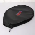 Black tennis racket head cover portable single protective sleeve with secure zipper closure. - Children's Tennis Racket Dedicated Protective Cover