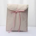 Quilted laptop sleeve ballet style pink bow tie soft padded tablet bag for women 14 inch - 11 Inch Small (32x22cm) / Off White