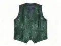 Men's green sequin vest stage performance waistcoat sparkly party club wear shiny top - Green