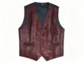 Mens Sequins Vest Stage Performance Waistcoat Party Host Singer Suit Waistcoat Vest - S / Tops / Burgundy