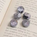 Perline ovali sfaccettate in vetro ceco vintage per la creazione di bracciali e collane. - Argento Canna di Fucile