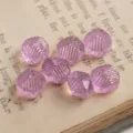 Perles ovales en verre facettées à motif chevrons violet perles en vrac pour bijoux de bracelet - Rose Sakura