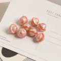 Perles UFO Saturne en verre de Tchequie 10x12mm perles facetees pour bijoux DIY bracelet. - 1 Pièce/Pack / Pêche Givre Argenté