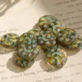 Czech glass beads 13mm star moon round disc beads DIY bracelet jewelry making accessories - Bronze Galaxy