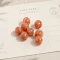 Perles UFO Saturne en verre tchèque 10x12mm perles facettées pour fabrication de bijoux DIY. - 1 Pièce/Pack / Mandarine Ambre