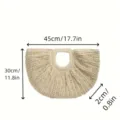 Womens straw woven handbag large capacity casual tote bag summer beach vacation purse - Off White