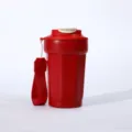Edelstahl isolierter Kaffeebecher mit tragbarem Umhängeband für den täglichen Gebrauch im Freien. - Rot