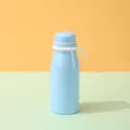 Macaron farbene edelstahl thermoskanne, tragbare minimalistische milchflasche tasse. - Ohne Gummiring / Blau