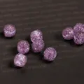 Perles en verre facettees violettes pour bijoux bracelets colliers faits main de 10mm - 20 Pièces/Paquet / Cristal Violet Fumé