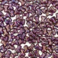 Perles de verre tchèques forme d'os violet iridescent accessoires DIY bijoux 2x8mm - Violet Irisé