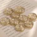 Czech glass beads 13mm star and moon round disk beads for handmade DIY bracelet accessories. - Champagne Starlight