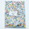Colorful Czech glass beads mixed sizes pearl solid silver lined transparent multi-color series. - 6.3-6.8mm / 1-00008