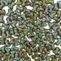 Czech glass beads T-shape bone shape mix color DIY jewelry making accessories - Blue Green Brown Glaze