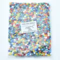 Multi-color glass seed beads mix, bulk pack of colorful craft beads for DIY jewelry making. - 6.3-6.8mm / 1-19690