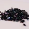Perles deux trous Miyuki semi tila couleur métal irisée accessoires bijoux DIY lot - 10.00g / HTL-454
