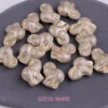Czech glass beads gold traced elephant shape charm beads for handmade DIY jewelry making supply - 02010-96990