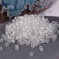 Perles de rocaille argentées 2mm Perles de verre transparentes accessoires DIY bijoux - 10.00g / Transparent
