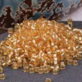 Perles de rocaille argentées dorées 2mm en vrac pour accessoires de fabrication de bijoux faits main - 10.00g / Jaune D'or