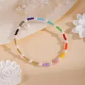 Vista dettagliata del braccialetto colorato con perline di semi e perle, regalo di gioielli chic. - 7#