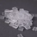 Perles carrées transparentes en verre à deux trous pour la fabrication de bijoux et bracelets DIY - 10.00g / TILA-131