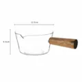 Clear Heat-Resistant Glass Bowl with Acacia Wood Handle, Small 400ml Tableware - 12cm / Acacia Wood 400ml
