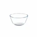 Clear glass bowl for soup, ramen, salad and baking. Transparent design with 800ml capacity. - 800ML