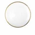Clear glass plate with gold rim hammered texture elegant 31cm dinnerware for home kitchen dining - 31 Hammered Plate