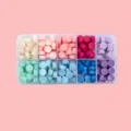 Colorful sealing wax beads set packed in a 10-grid clear box for craft stamping. - Retro 10 Grids Wax Beads (Approx. 100 Beads)