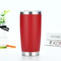bicchiere isolante in acciaio inossidabile 20oz tazza da viaggio sottovuoto rossa - 20oz/600ml / Rosso