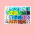 24 Grid Wax Seal Beads Set Octagon Sealing Wax Kit with Transparent Box for Arts - Dream Starry Sky 24 Grids Wax Beads (Approx. 530 Beads)