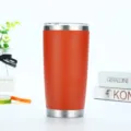20OZ roestvrijstalen geïsoleerde beker dubbelwandige vacuüm reiskoffiemok beker oranje - 20oz/600ml / Oranjerood