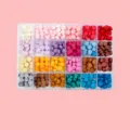 24-grid transparent box colorful octagonal sealing wax beads set for stamp letters craft DIY - Dreamy 24 Grids Wax Beads (Approx. 530 Beads)