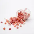 Octagonal sealing wax beads in ivory white, sweet tea pink, soft pink, and honey orange variant set. - Bottled Wax Beads - Pink Lady