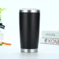 Tumbler in acciaio inossidabile nero opaco da 20oz tazza da viaggio isolata sotto vuoto. - 20oz/600ml / Nero