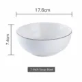 White ceramic ramen bowl 7 inch soup bowl modern minimalist tableware for home kitchen - 7-Inch Large Noodle Bowl