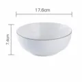 White ceramic soup bowl, 17.6cm diameter noodle bowl, minimalist Nordic style tableware. - 8 Inch Large Soup Bowl