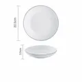 8-Inch Ceramic Dinner Plate Nordic Minimalist Style White Dish for Serving Dessert and Snack - 8-Inch Deep Dinner Plate