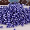 Miyuki 2mm pearl blue glass seed beads for DIY jewelry making and handmade crafts accessories. - RR11/0-434