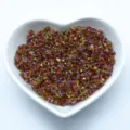 Miyuki triangle seed beads 5mm, multicolored shiny glass beads in heart bowl variant. - Color TR05-1820