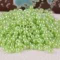 Miyuki 2mm pearl light green seed beads for DIY jewelry making and handmade accessories. - RR11/0-439